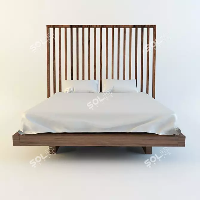 Sleek Slumber: Bed Night-Night Riva 3D model image 1