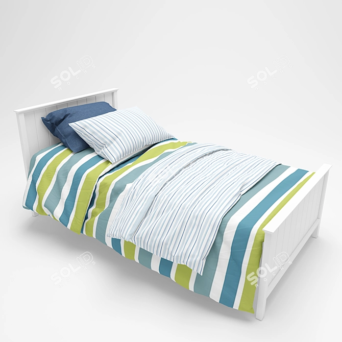 Sleek John Lewis Single Bedstead 3D model image 1