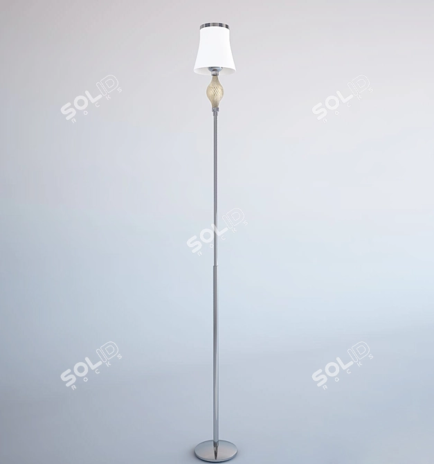 Elegant Chrome Floor Lamp: D24 H155, 1xE14 max 40w 3D model image 1