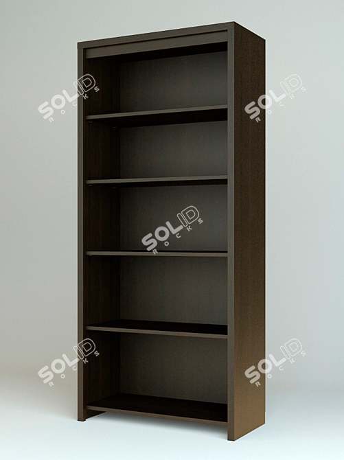 Caspian Shelf REG90 (BRW): Modern, Veneer Finish 3D model image 1