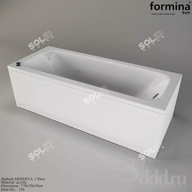 Luxury Freestanding Minerva Bathtub 3D model image 1