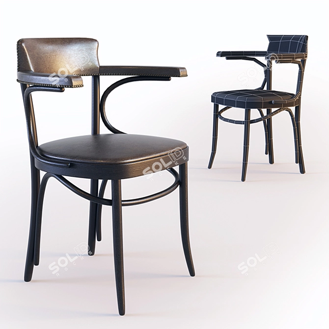 Vienna Cafe Armchair: Elegance Redefined 3D model image 1