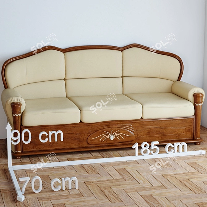 Modern Vray Sofa Set 3D model image 1