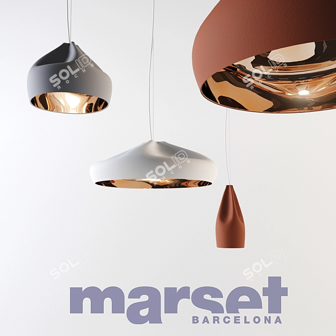 Stylish Marset Pleat Box 3D model image 1