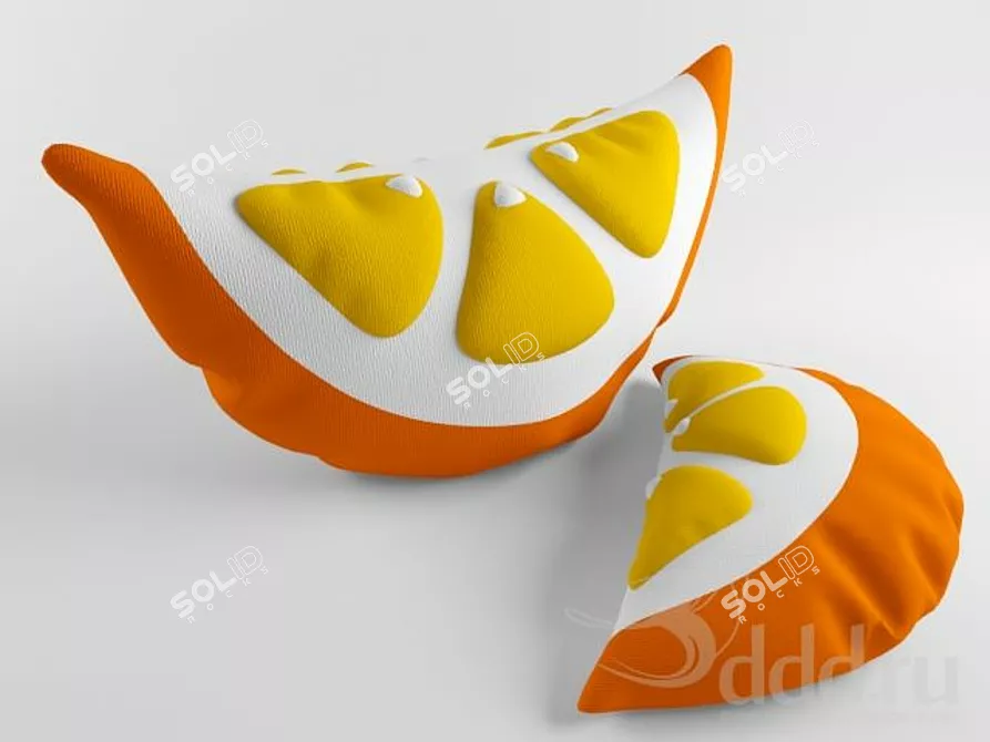  Vibrant Orange Pillow  3D model image 1
