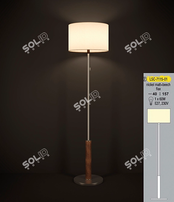 Silvi Italian Floor Lamp 3D model image 1