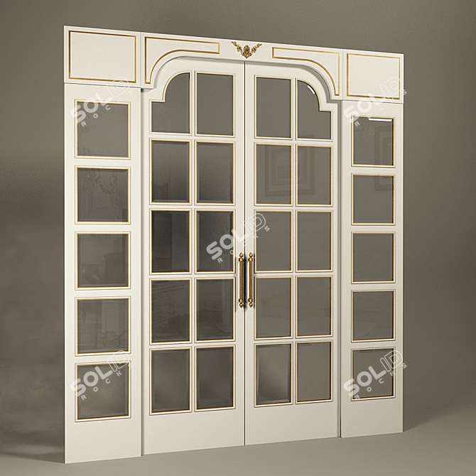 Elegant Height 31000mm-Width 2860mm Door 3D model image 1