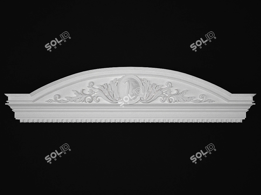 Ornamental Fretwork: Elegant Door Décor 3D model image 1