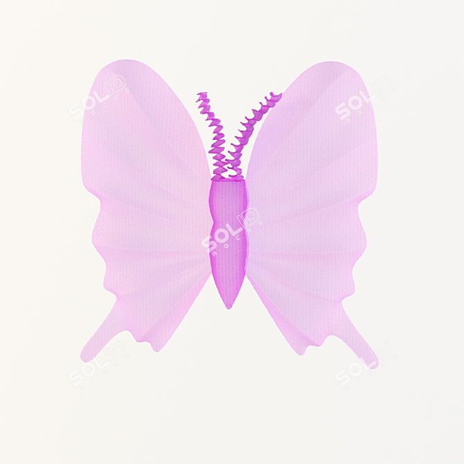 Pink Butterfly Nightlight 3D model image 1