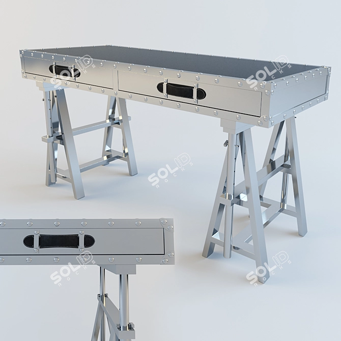 Adjustable Height Flight Desk 3D model image 1