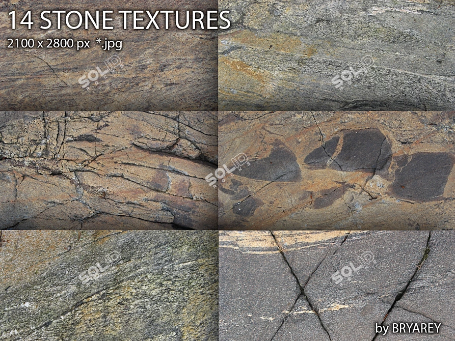 Karelian Stone Collection: 14 Authentic Textures 3D model image 1