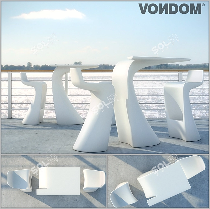 Vondom Wing: Stylish Outdoor Elegance 3D model image 1