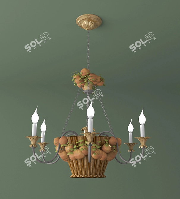 Chic FELO Style Chandelier 3D model image 1