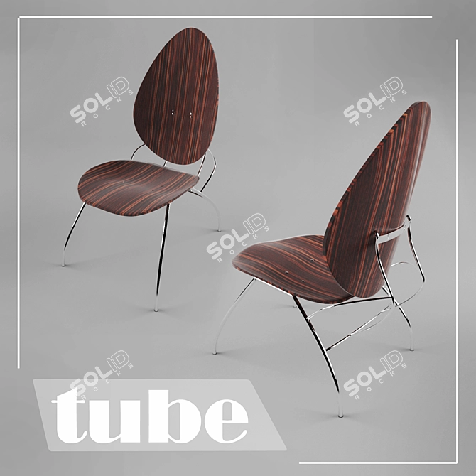 Modern Tube Chair 3D model image 1
