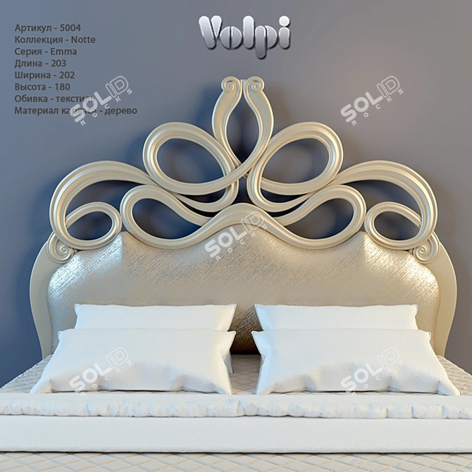 VOLPI Emma - Premium Wooden Bed 3D model image 1