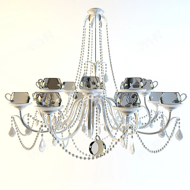 Glamourous Crystal Chandelier 3D model image 1