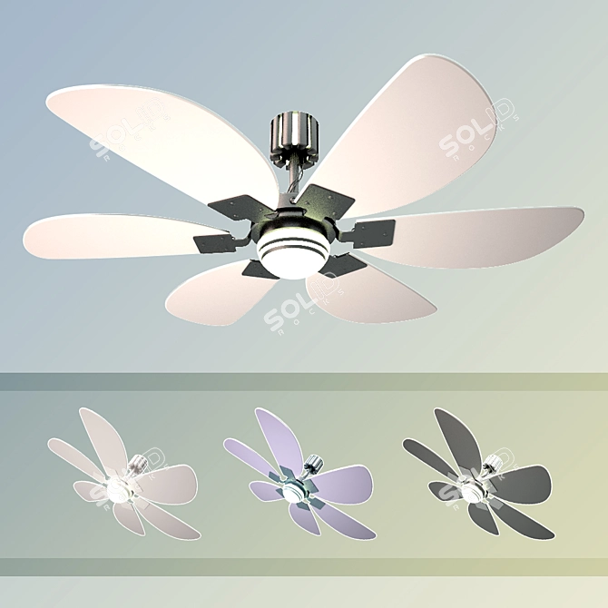 Stylish Personal Fan for Your Interior 3D model image 1