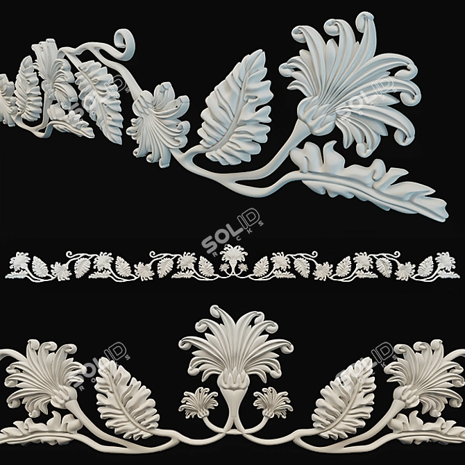 Classic Decorative Moldings 3D model image 1