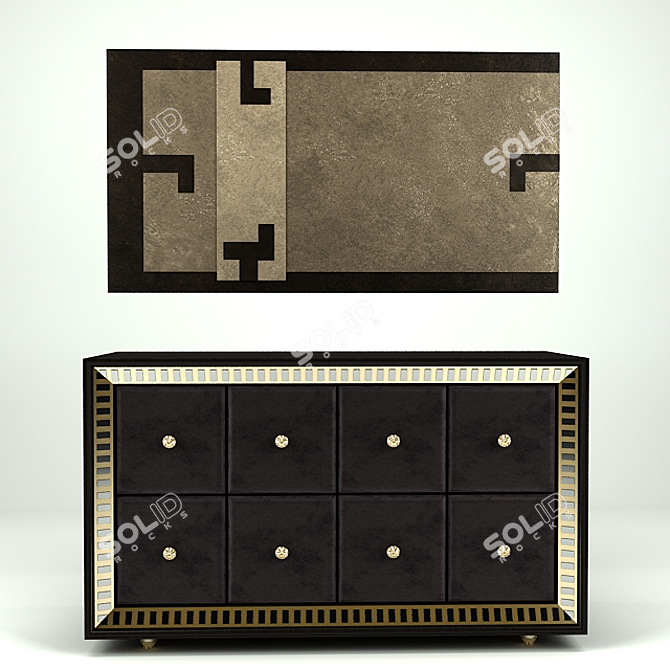 Elegant Culture Console 3D model image 1