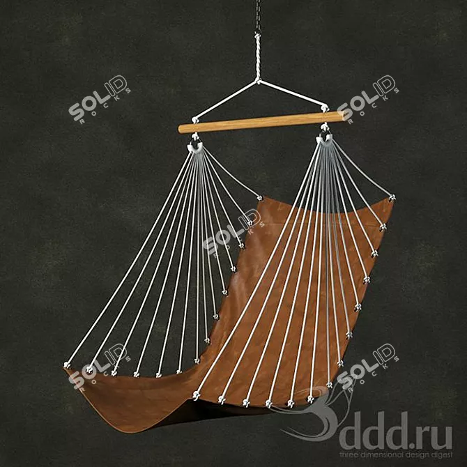 Ultimate Outdoor Relaxation: Hammock 3D model image 1