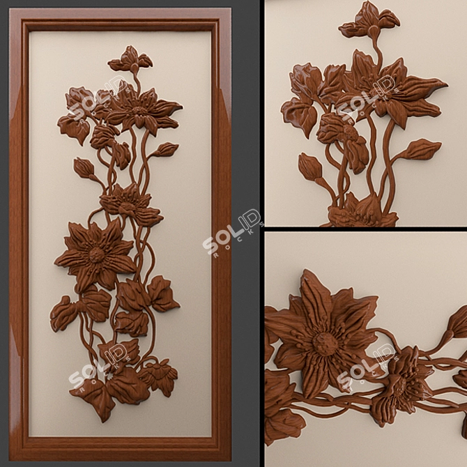 Elegance in Metal: Decorative Panno 3D model image 1