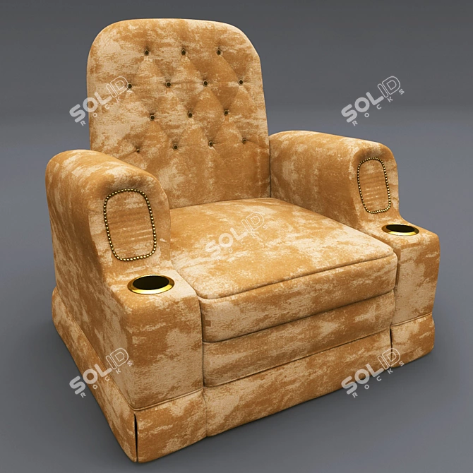 Ultimate Movie Lounge Chair 3D model image 1