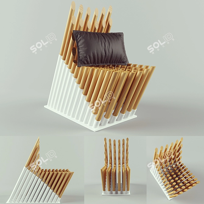 Spiked Elegance Chair 3D model image 1
