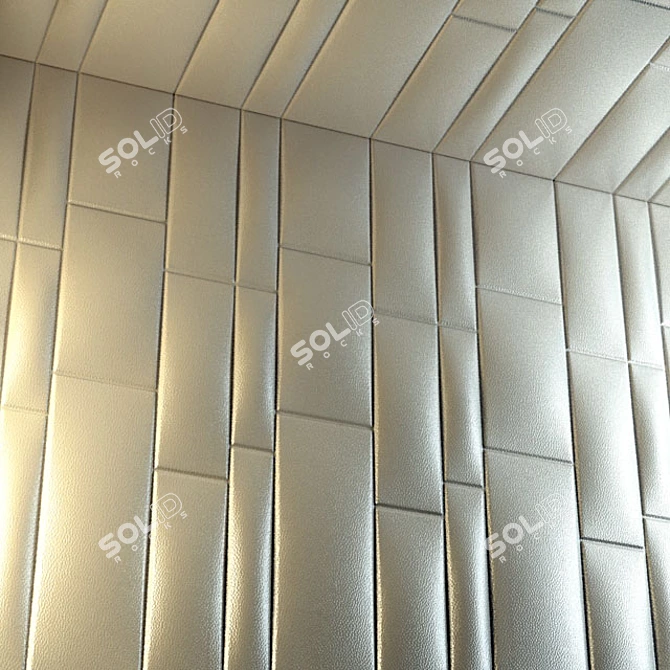 Title: Stylish Leather Wall Panel 3D model image 1