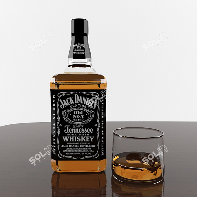 Classic Jack Daniels Whiskey 3D model image 1