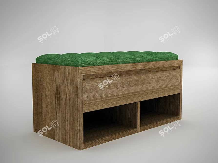 Title: Versatile Shoe Storage Pouffe 3D model image 1