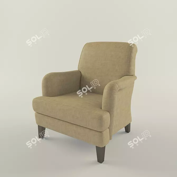 Cozy Lounge Armchair 3D model image 1