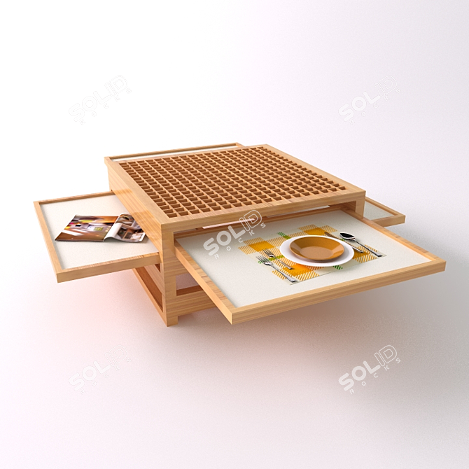 Multifunctional Compact Coffee Table 3D model image 1