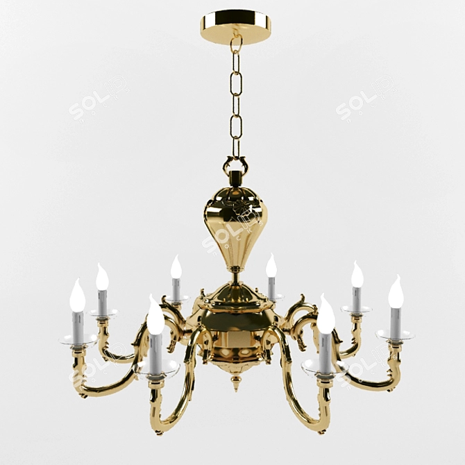 Elegant Crystal Chandelier: Luce Caratti 1023/8 3D model image 1