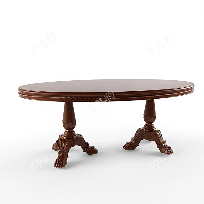 Elegant Lion Paw Table 3D model image 1