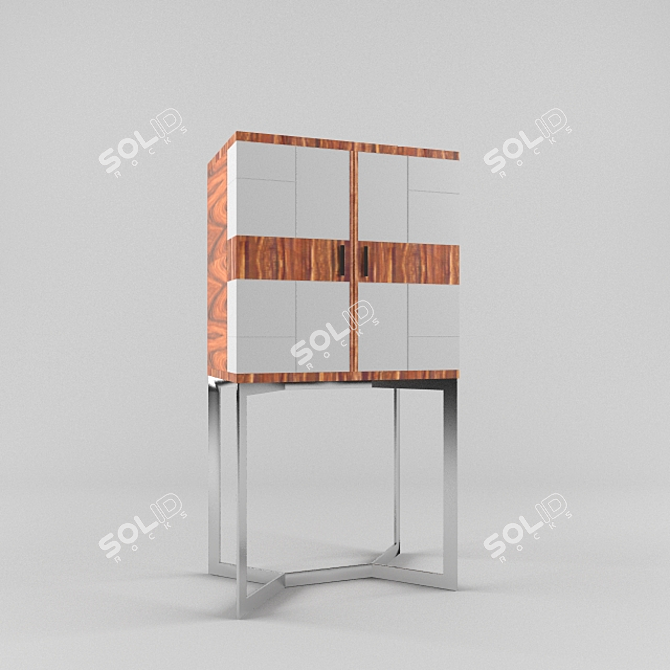 Bogart Mobile Bar Cabinet 3D model image 1