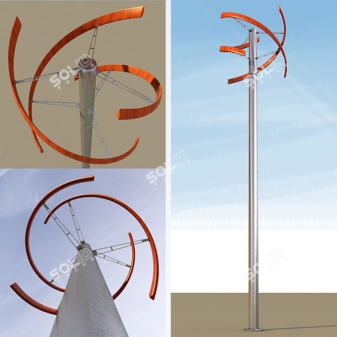 Sculptural Wind Power: Enessere Hercules 3D model image 1