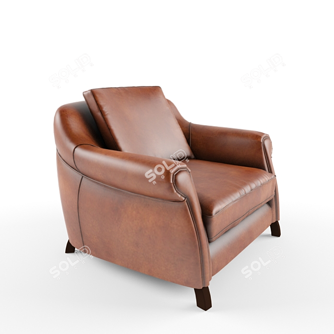 Elegant Wilson Armchair 3D model image 1