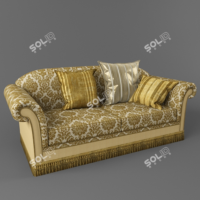 Elegant Two-Seater Sofa: Angelo Cappellini OWEN 3D model image 1