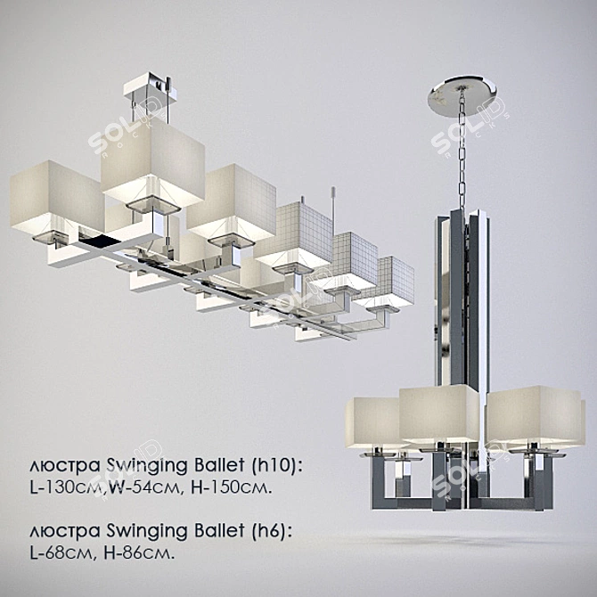 chandelier Ilfari Swinging Ballet (h10) (h6) 3D model image 1