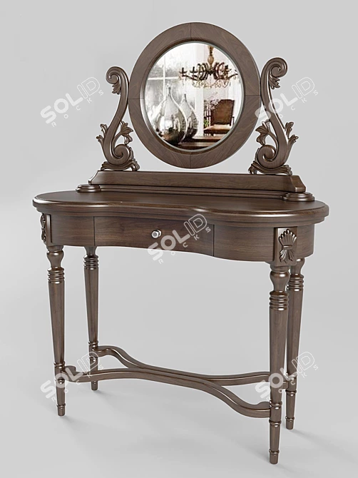 Elegant Mahogany Dressing Table 3D model image 1
