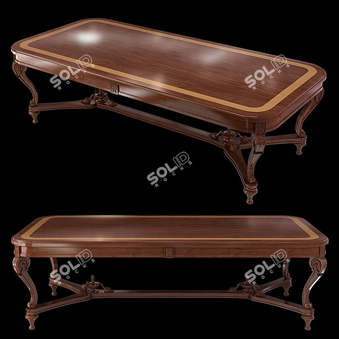 Angelo Cappellini Rubens: Elegant Dining Table 3D model image 2
