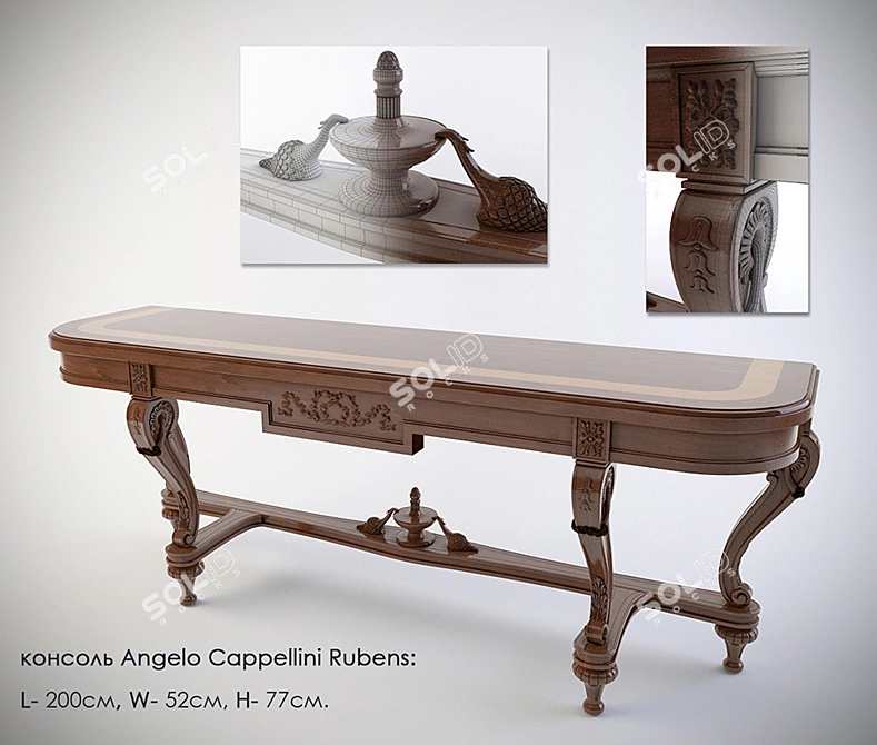 Elegant Rubens Console by Angelo Cappellini 3D model image 1