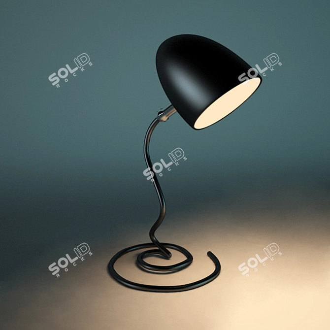Spiral Base Table Lamp 3D model image 1