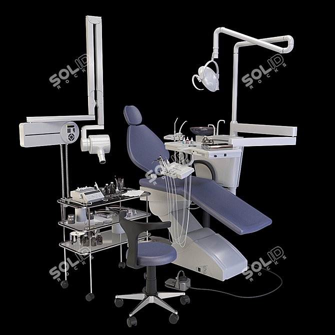 Complete Dental Chair Set 3D model image 2