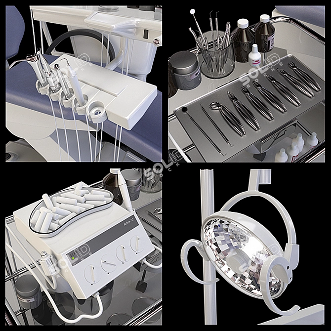 Complete Dental Chair Set 3D model image 4
