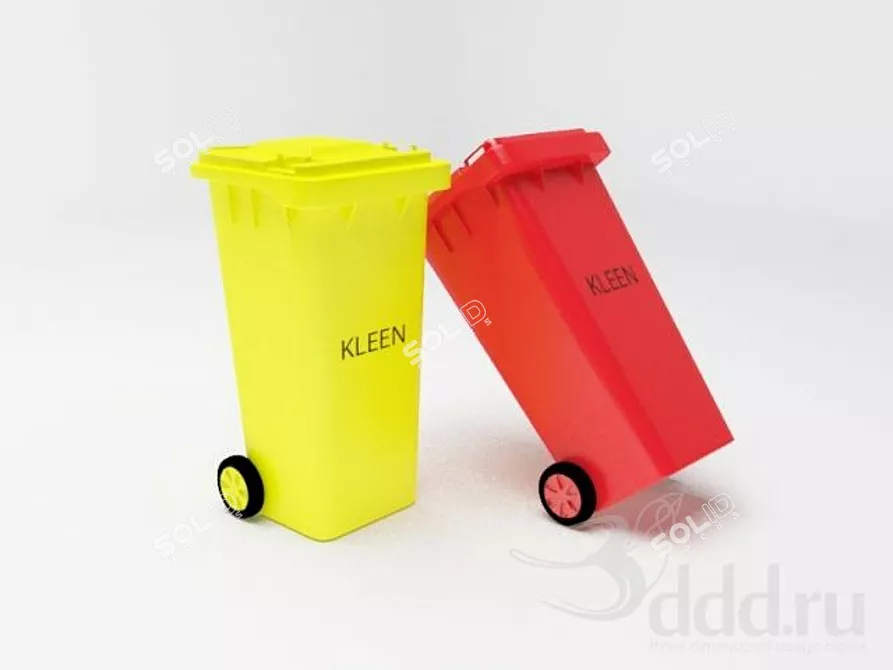 Reusable Plastic Trash Bag 3D model image 1