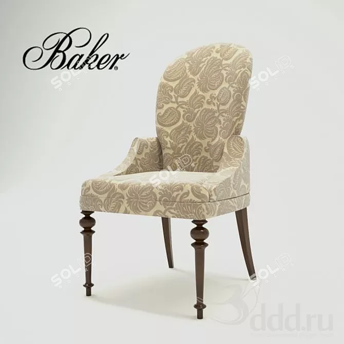 Elegant Milling Road Armchair 3D model image 1