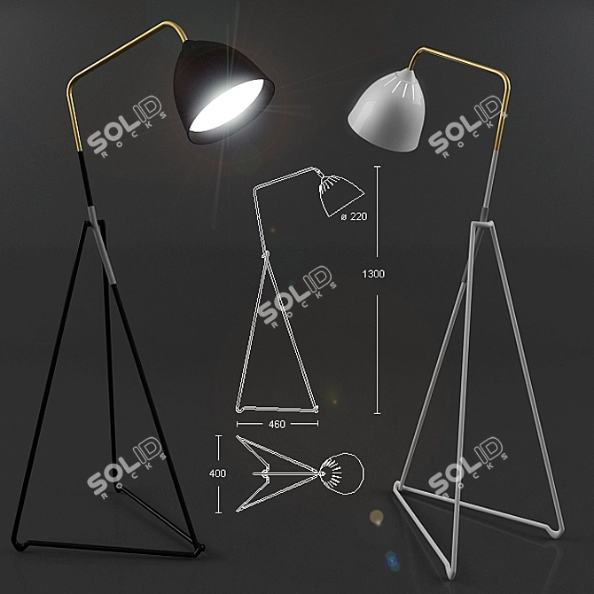 Modern Minimalist Floor Lamp 3D model image 1