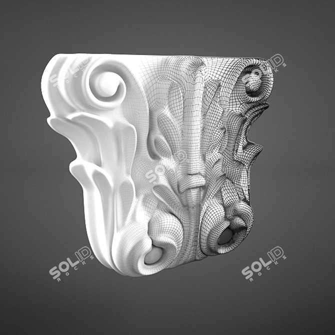 Title: Artistic Fretwork Sculpture 3D model image 1