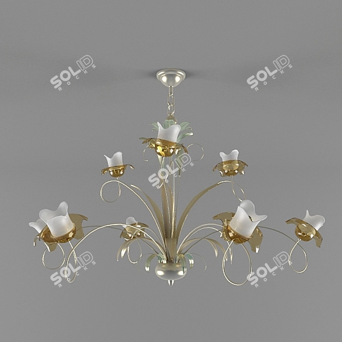 Floral Elegance Narciso Chandelier - IDL/311 +3 3D model image 1
